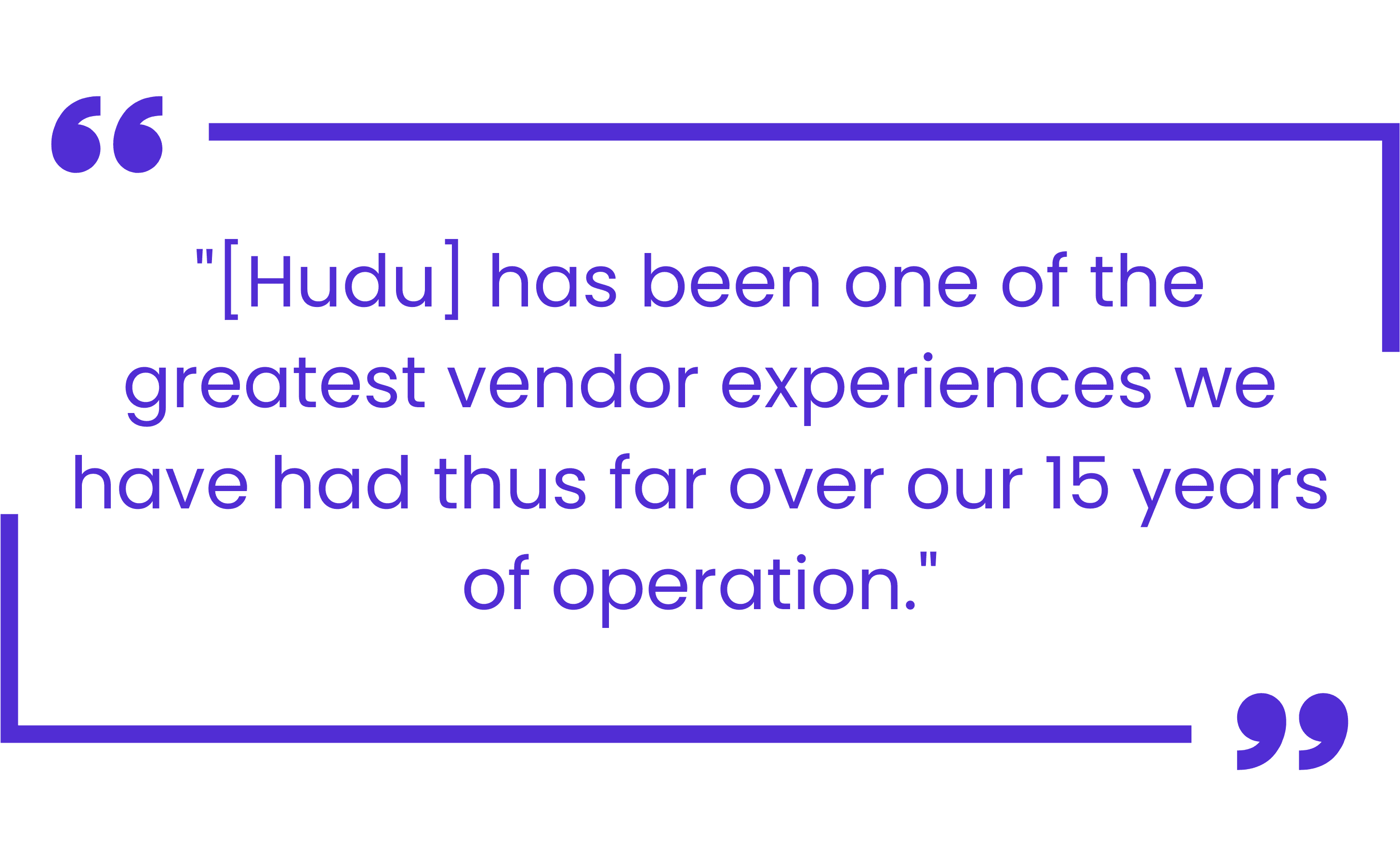 Josh Adcock discussing why Hudu stands out as a reliable vendor with strong customer support.