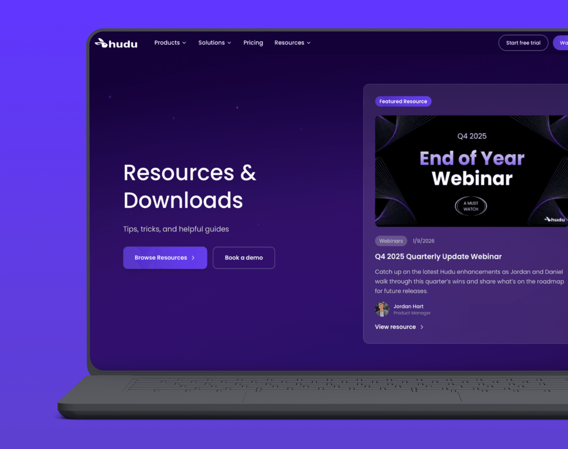 Visit Hudu's Resource Center